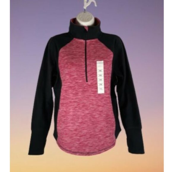 St. John's Bay Sweaters - St Johns Bay Womens Fleece Sweatshirt Pink Black